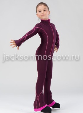  Детский костюм для фигурного катания Грация вишневый 