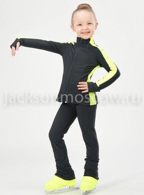  Детский костюм для фигурного катания Эра графит/лимон 