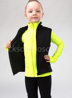  Детская жилетка черная для фигурного катания 