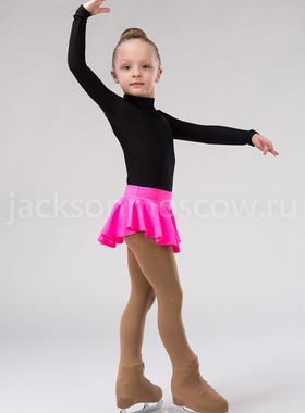  Детская юбка Калинка розовая для фигурного катания 